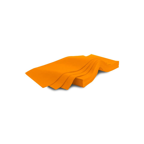 Conjunto de 100 toalhas de mesa TNT descartáveis cor de laranja, 140x140cm