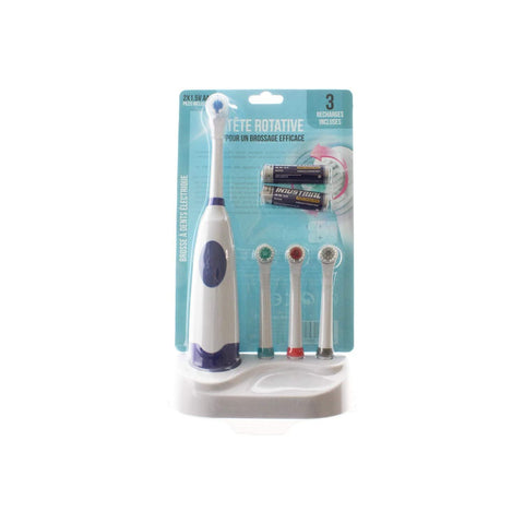 Conjunto de escova de dentes elétrica e 4 cabeças de substituição