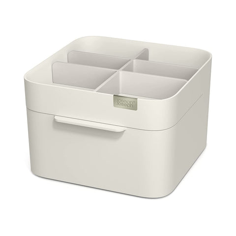Organizador de cosméticos com gaveta e 10 divisórias branco