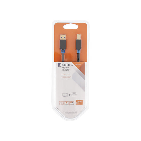 Cabo USB 3,0 macho A - macho B 2m