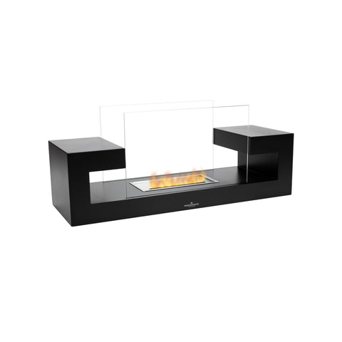 Lareira de bioetanol de chão Mercúrio Preto