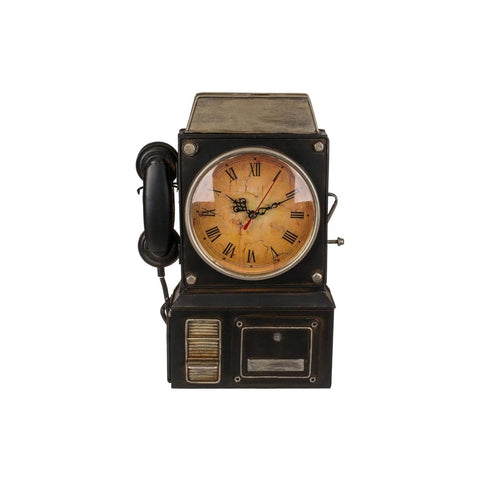 Caixa para chaves em forma de telefone e relógio retro