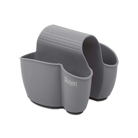 Organizador de plástico para lava-loiça com 2 compartimentos, 12,5x9,5 cm