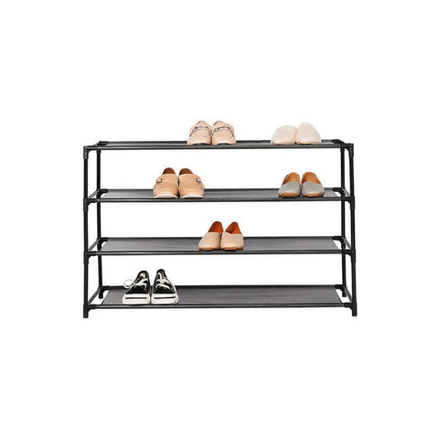 Sapateira empilhável com 2 prateleiras para 9 pares de sapatos 59x28x38