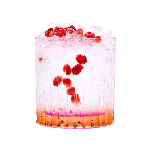 6 copos Gipsy transparentes/laranja 360ml
