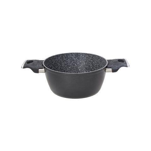 Panela Sphera preta com 2 asas 20cm