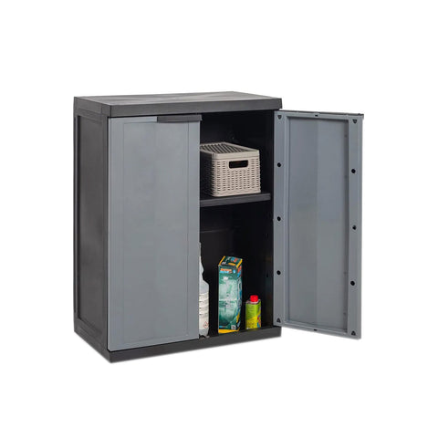 Armário baixo com 2 portas e 1 prateleira regulável 65x37x85cm