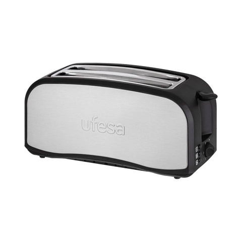 Torradeira de 2 ranhuras para 4 fatias em aço 1400w