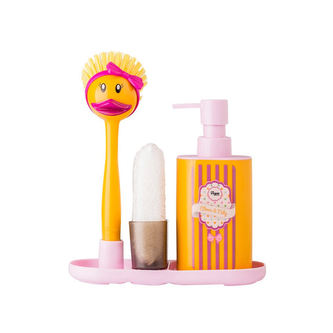 Conjunto de doseador e escova de cozinha Duck