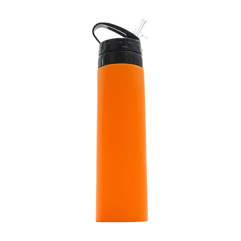 Garrafa de água em silicone para desportistas Hydralyne 550ml laranja