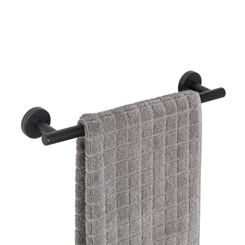Barra porta-toalhas Bosio preta 40cm
