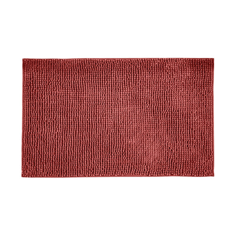 Tapete de casa de banho em chenile vermelho 50x80cm