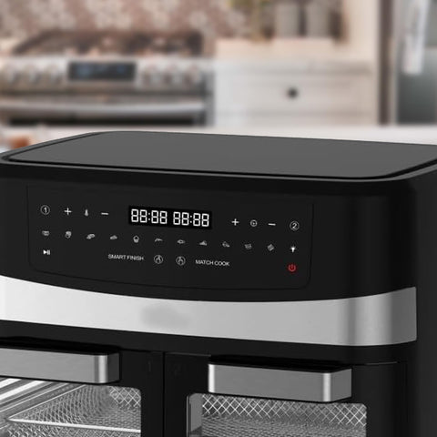 immagine-4-dcg-friggitrice-forno-ad-aria-12l-a-2-porte-con-12-programmi-e-6-accessori-ean-8052780964500