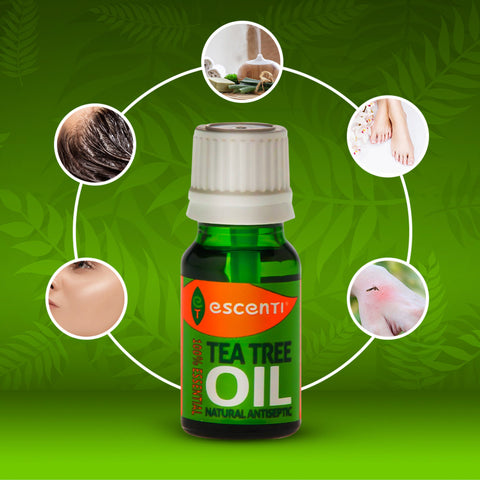 Olio Essenziale Tea Tree 10ml Antibatterico, Antifungino, Antinfiammatorio Purificante  e Seboregolatore Ean-502053500954